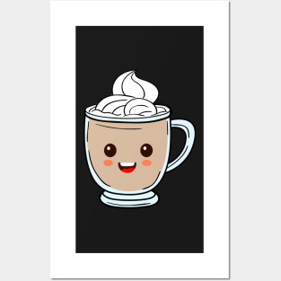 Cute Smiling Hot Cocoa Posters and Art